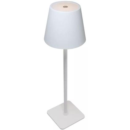 Imagem de Luz Moderna USB C Com Base Branca E Luz LED Para Mesa De Estudo