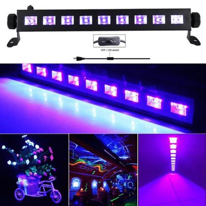 Imagem de Luz Negra Ultravioleta Barra 9 Led Luz Funciona Muito Bem Com O Corpo UV Com Tintas LKUV9
