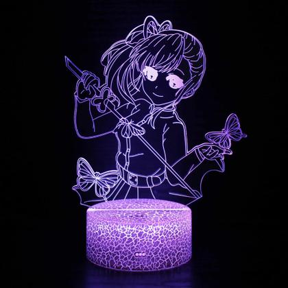 Imagem de Luz Noturna 3D LED Nezuko Kamado Kimetsu No Yaiba Decoração De Quarto Luminária De Mesa Para