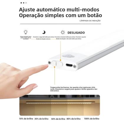 Imagem de Luz Noturna Com Sensor De Movimento Recarregável Por USB, Lâmpada LED Sem Fio Para Armário De