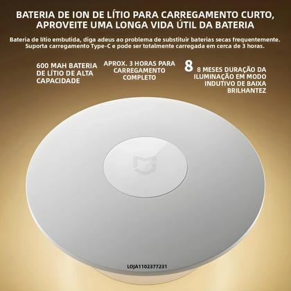 Imagem de Luz Noturna Com Sensor Infravermelho E Base Magnética Com Brilho Ajustável Para Casa Inteligente