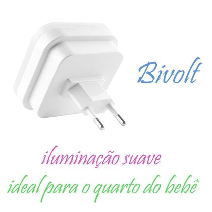 Imagem de Luz Noturna de Led para Quarto Bebe Sensor Luminosidade Tomada Buba