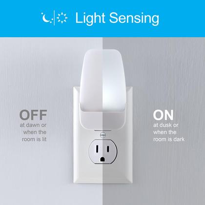 Imagem de Luz noturna GE LED Plug-in Sensor Dusk to Dawn (4 unidades)