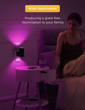 Imagem de Luz noturna L LOHAS LED que muda de cor com sensor de luz, pacote com 2