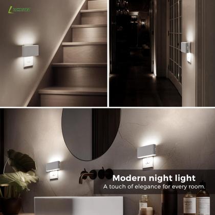 Imagem de Luz noturna L LOHAS LED regulável 5000K, sensor branco de 0,1 W