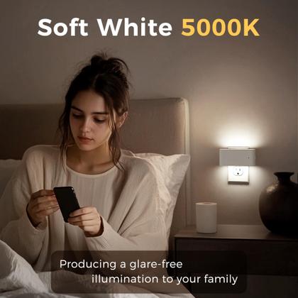 Imagem de Luz noturna L LOHAS LED regulável 5000K, sensor branco de 0,1 W