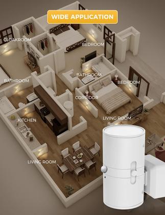 Imagem de Luz noturna L LOHAS Sensor de movimento LED 1W 100LM 3000K, pacote com 2