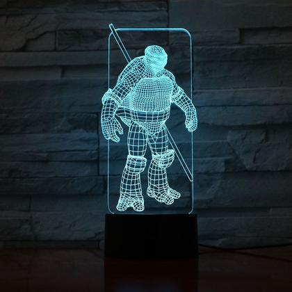 Luz noturna LED 3D Mutant Ninja Turtles que muda de cor - Yiweisai