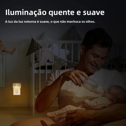 Imagem de Luz Noturna LED Com Sensor De Movimento 3 Cores AC85-265V Indução Infravermelha PIR Soquete EU US