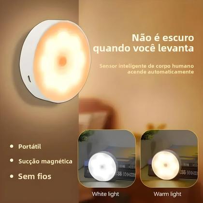 Imagem de Luz Noturna LED Com Sensor De Movimento PIR Recarregável, Lâmpada Sem Fio Para Armário De Cozinha,