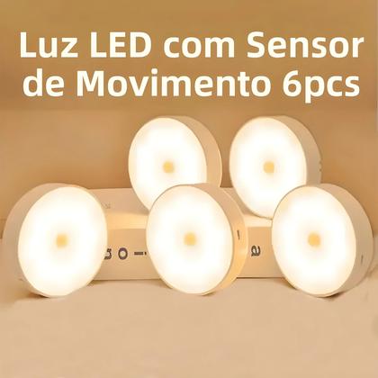 Imagem de Luz Noturna LED Com Sensor De Movimento PIR Recarregável, Lâmpada Sem Fio Para Armário De Cozinha,