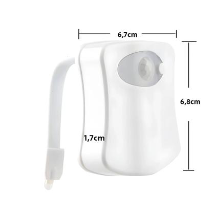 Imagem de Luz Noturna LED Com Sensor De Movimento RGB 8 Cores, Lâmpada Atmosférica Sem Fio Para Banheiro