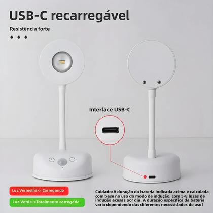 Imagem de Luz Noturna LED Com Sensor De Movimento Sem Fio USB Para Cozinha Quarto Sala De Estar Luminária De