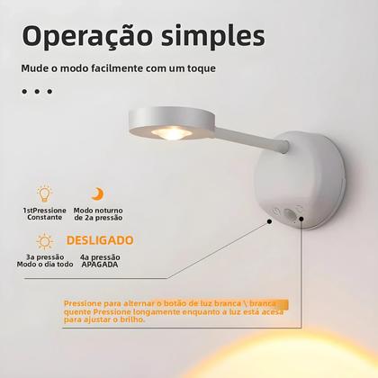 Imagem de Luz Noturna LED Com Sensor De Movimento Sem Fio USB Para Cozinha Quarto Sala De Estar Luminária De