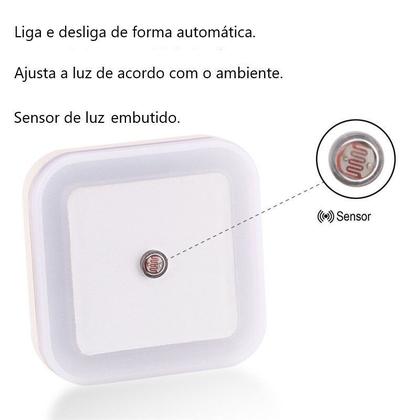 Imagem de Luz Noturna LED Com Sensor Luz Automático Quarto Sala Escada