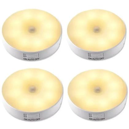 Imagem de Luz Noturna LED Inteligente Com Sensor De Carregamento USB 8 LEDs Indução Do Corpo Humano Lâmpada De