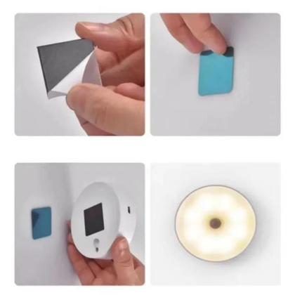 Imagem de Luz Noturna LED Inteligente Com Sensor De Carregamento USB 8 LEDs Indução Do Corpo Humano Lâmpada De