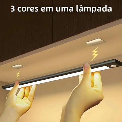 Imagem de Luz Noturna LED Sem Fio Recarregável Com Sensor Para Abaixo Do Armário 10-50CM Para Quarto E