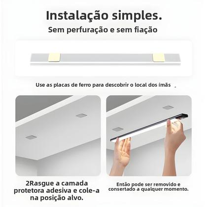 Imagem de Luz Noturna LED Sem Fio Recarregável Com Sensor Para Abaixo Do Armário 10-50CM Para Quarto E