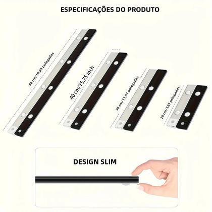 Imagem de Luz Noturna LED Ultra Fina Com Sensor De Movimento USB Sem Fio Para Armário De Cozinha Quarto