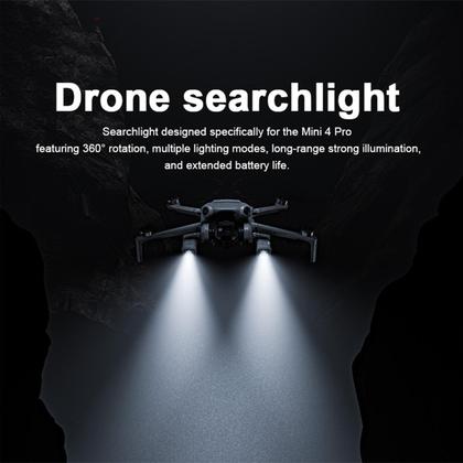 Imagem de Luz noturna LICHIFIT Mini4 Pro Drone Searchlight para DJI Mini 4 Pro, luz dupla recarregável, rotação de 360, luz de voo noturna de vários modos