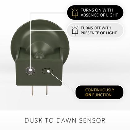 Imagem de Luz noturna Luminara Flameless Candle Loden Green com sensor