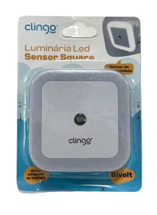 Imagem de Luz Noturna Luminária Led C/ Sensor Automático Bivolt Clingo