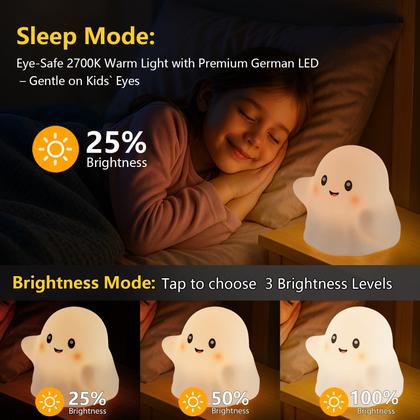 Imagem de Luz noturna NextAng Halloween Cute Ghost Kids Silicone LED