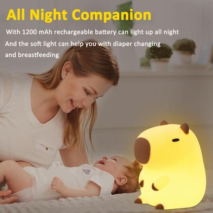 Imagem de Luz noturna Okiyid Capybara Lamp ABS+silicone recarregável