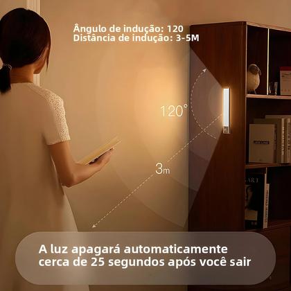 Imagem de Luz Noturna Recarregável Com Sensor De Movimento LED Sem Fio Para Armários De Cozinha, Guarda-roupas