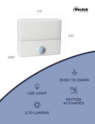 Imagem de Luz noturna Westek Senti LED Plug-in de sensor de movimento de 2 lúmens