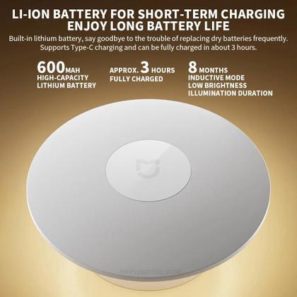 Imagem de Luz Noturna Xiaomi Mijia Com Brilho Ajustável Versão 3 Sensor De Movimento Lâmpada Inteligente Para