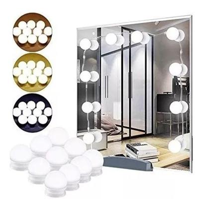 Luz Para Penteadeira Kit 10 Lâmpadas Led espelho camarim maquiagem - Novo século Imagem de Luz Para Penteadeira Kit 10 Lâmpadas Led espelho camarim maquiagem