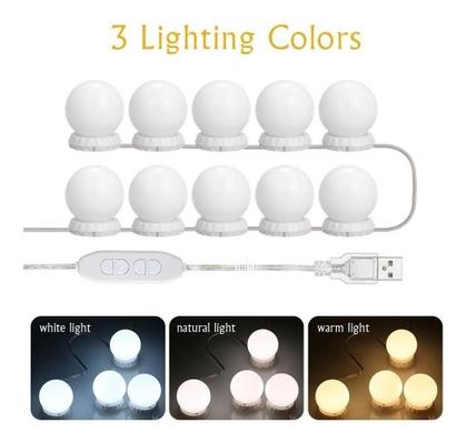 Luz Para Penteadeira Kit 10 Lâmpadas Led espelho camarim maquiagem - Novo século Imagem de Luz Para Penteadeira Kit 10 Lâmpadas Led espelho camarim maquiagem