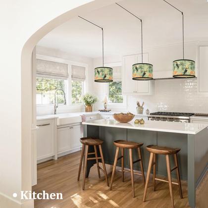 Imagem de Luz pendente Eoiips Bamboo Lâmpada suspensa de 4,5 m com interruptor