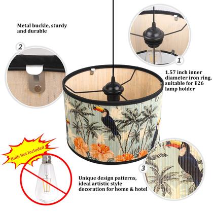 Imagem de Luz pendente Eoiips Bamboo Lâmpada suspensa de 4,5 m com interruptor