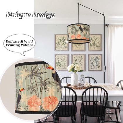 Imagem de Luz pendente Eoiips Bamboo Lâmpada suspensa de 4,5 m com interruptor