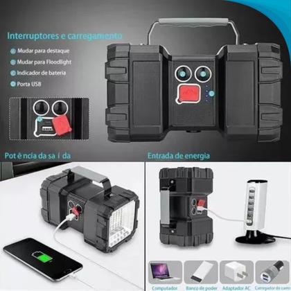 Imagem de Luz Portátil De Alta Potência Para Camping Trilhas E Ano Novo Pronta Entrega