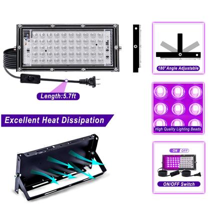 Imagem de Luz preta LED Akpgf 50W com plugue e interruptor dos EUA
