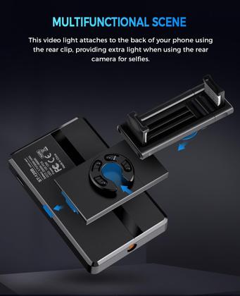 Imagem de Luz Selfie Auriani 120 LEDs com 6 Filtros de Cor para iPhone