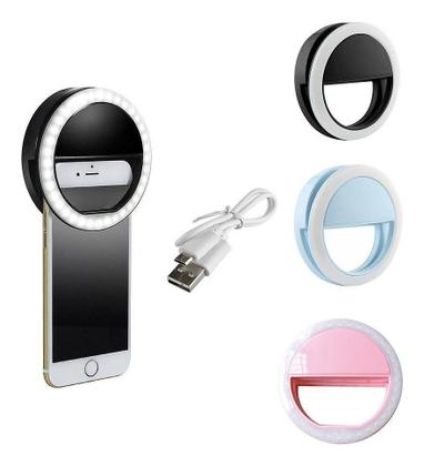 Imagem de Luz Selfie Ring Light Clipe Anel Led Flash Celular AZUL