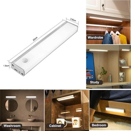 Imagem de Luz sob o gabinete: sensor de movimento recarregável LED DESUNLUX