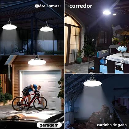 Imagem de Luz Solar De Sensor De Movimento À Prova d'Água De 8800mAh Com Dupla Cabeça E 112 LEDs Para Quintal,