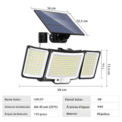 Imagem de Luz Solar Externa 106 318 LED IP65 À Prova d'Água Com Sensor De Movimento 3 Modos Holofotes