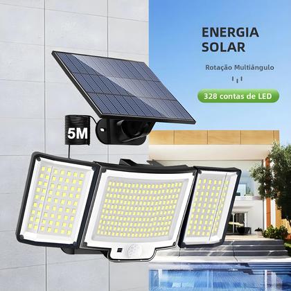 Imagem de Luz Solar Externa 106 318 LED IP65 À Prova d'Água Com Sensor De Movimento 3 Modos Holofotes