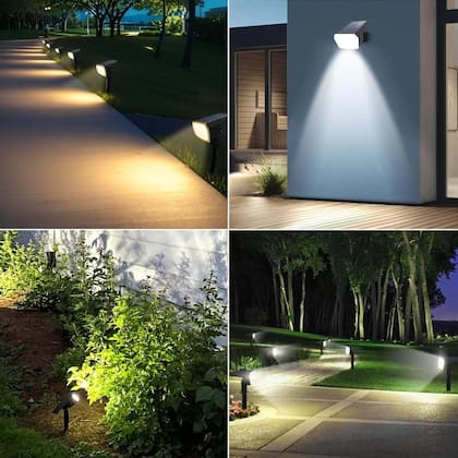 Luz Solar LED 1200mAh à Prova D'Água para Jardim, Quintal e Gramado ...