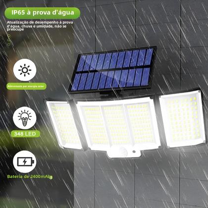 Imagem de Luz Solar Super Brilhante Para Exterior 328 348 LED Com Sensor De Movimento À Prova d'Água 3 Modos
