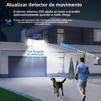 Imagem de Luz Solar Super Brilhante Para Exterior 328 348 LED Com Sensor De Movimento À Prova d'Água 3 Modos