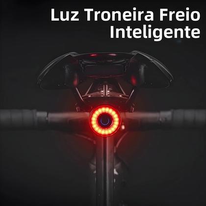 Imagem de Luz Traseira de Bicicleta à Prova d'Água com Carregamento USB e Freio Inteligente