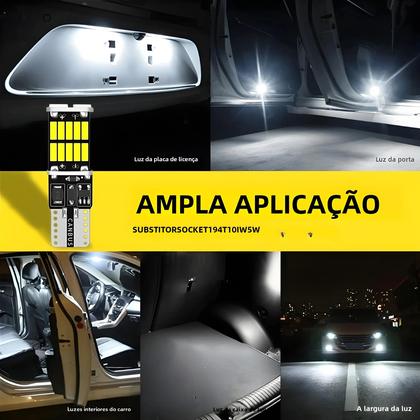 Imagem de Luzes de Carro LED Canbus T10 W5W 6000K - 26SMD - Pacote com 2/6/10/20/30 Peças